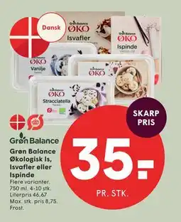 SPAR Grøn Balance Økologisk Is, Isvafler eller Ispinde tilbud