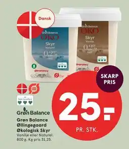 SPAR Grøn Balance Øllingegaard Økologisk Skyr tilbud