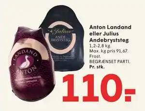SPAR Anton Landand eller Julius Andebryststeg tilbud
