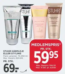 MENY STUHR HÅRPLEJE ELLER STYLING tilbud