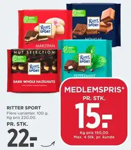MENY RITTER SPORT tilbud