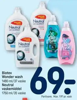 REMA 1000 Biotex Wonder wash tilbud