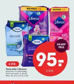 SPAR Tena eller Libresse tilbud