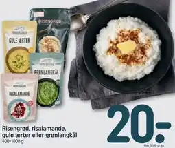 REMA 1000 Risengrød, risalamande, gule ærter eller grønlangkål tilbud