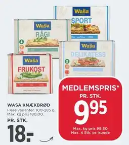 MENY WASA KNÆKBRØD tilbud