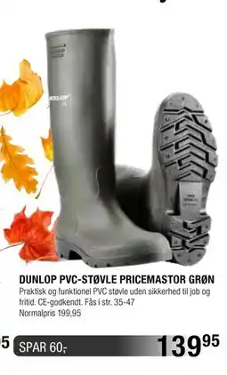 Land & Fritid DUNLOP PVC-STØVLE PRICEMASTOR GRØN tilbud