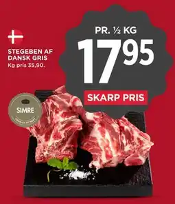 MENY STEGEBEN AF DANSK GRIS tilbud