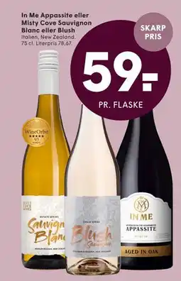 SPAR In Me Appassite eller Misty Cove Sauvignon Blanc eller Blush tilbud