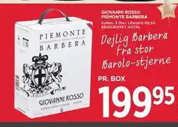 MENY GIOVANNI ROSSO PIEMONTE BARBERA tilbud