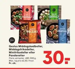 SPAR Gestus Middagskødboller, Middagsfrikadeller, Minifrikadeller eller Panderetter tilbud