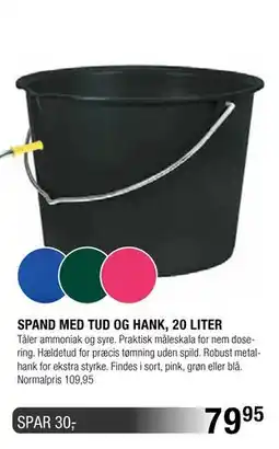 Land & Fritid SPAND MED TUD OG HANK, 20 LITER tilbud