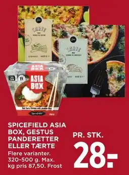 MENY SPICEFIELD ASIA BOX, GESTUS PANDERETTER ELLER TÆRTE tilbud