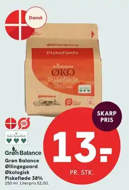 SPAR Grøn Balance Øllingegaard Økologisk Piskefløde 38% tilbud
