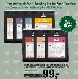 Land & Fritid SUND PREMIUM HUNDE- OG KATTEFODER, 2,5 KG - 17 FORSKELLIGE VARIANTER AT VÆLGE IMELLEM tilbud