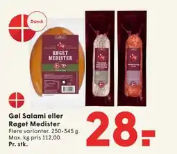 SPAR Gøl Salami eller Røget Medister tilbud