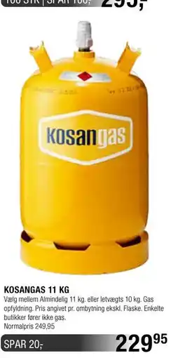 Land & Fritid KOSANGAS 11 KG tilbud