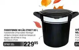 Land & Fritid FODERTØNDE M/LÅG ETIKET 80 L tilbud