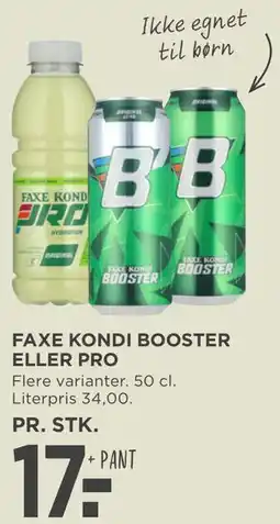 MENY FAXE KONDI BOOSTER ELLER PRO tilbud