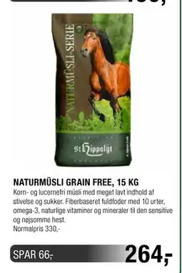 Land & Fritid NATURMÜSLI GRAIN FREE, 15 KG tilbud