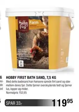 Land & Fritid HOBBY FIRST BATH SAND, 7,5 KG tilbud