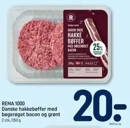 REMA 1000 REMA 1000 Danske hakkebøffer med bøgerøget bacon og grønt tilbud