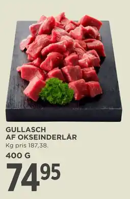 MENY GULLASCH AF OKSEINDERLÅR tilbud