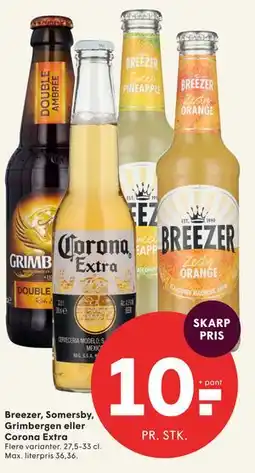 SPAR Breezer, Somersby, Grimbergen eller Corona Extra tilbud
