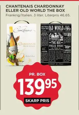 MENY CHANTENAIS CHARDONNAY ELLER OLD WORLD THE BOX tilbud