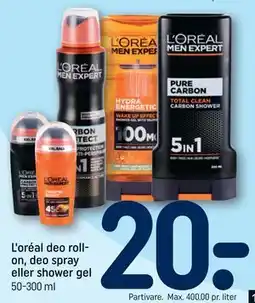 REMA 1000 L'oréal deo roll-on, deo spray eller shower gel tilbud