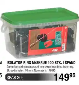 Land & Fritid ISOLATOR RING M/SKRUE 100 STK. I SPAND tilbud
