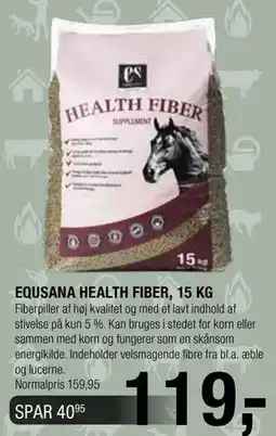Land & Fritid EQUSANA HEALTH FIBER, 15 KG tilbud