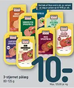 REMA 1000 3-stjernet pålæg tilbud
