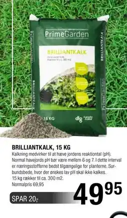 Land & Fritid BRILLIANTKALK, 15 KG tilbud