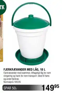 Land & Fritid FJERKRÆVANDER MED LÅG, 18 L tilbud