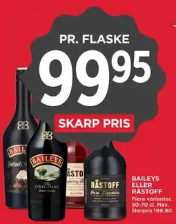 MENY BAILEYS ELLER RÅSTOFF tilbud