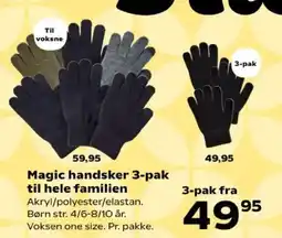 SuperBrugsen Magic handsker 3-pak til hele familien tilbud