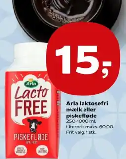 SuperBrugsen Arla laktosefri mælk eller piskefløde tilbud