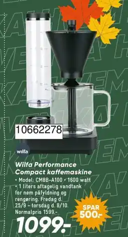 Bilka Wilfa Performance Compact kaffemaskine tilbud