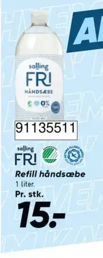 Bilka FRI Refill håndsæbe tilbud