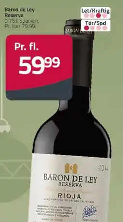 Fleggaard Baron de Ley Reserva Rioja tilbud