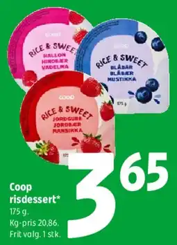 Coop 365 Coop rissdessert tilbud