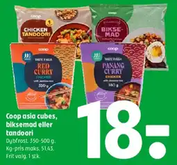 Coop 365 Coop asia cubes, biksemad eller tandoori tilbud