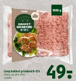 Coop 365 Hakket grisekød 8-12% tilbud
