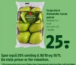 Coop 365 Coop store Alexander Lucas pærer tilbud