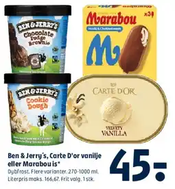 Coop 365 Ben & Jerry's, Carte D'or eller Marabou is tilbud