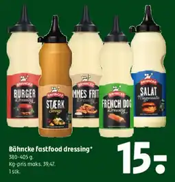Coop 365 Bähncke fastfood dressing tilbud