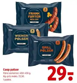 Coop 365 Coop pølser tilbud
