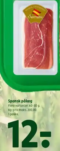 Coop 365 Spansk pålæg tilbud
