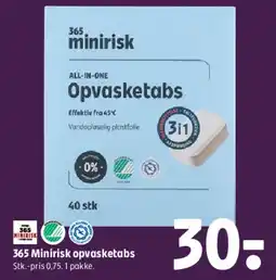 Coop 365 365 Minirisk opvasketabs tilbud
