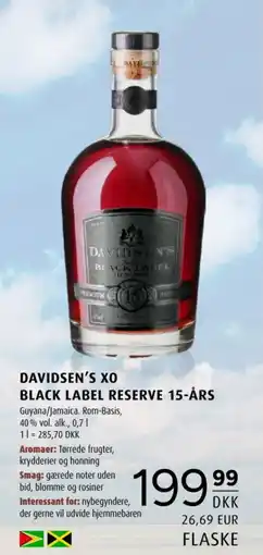 Scandinavian Park Davidsen's Xo Black Label Reserve 15-års tilbud